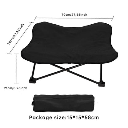 Elevated dog bed with foldable design