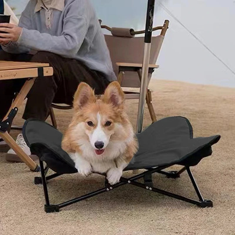 

Portable raised kennel for dogs and cats