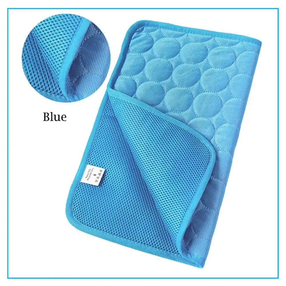 Dog Cooling Mat – Breathable Ice Silk Pet Bed for Summer, Dual-Sided Washable Cooling Blanket