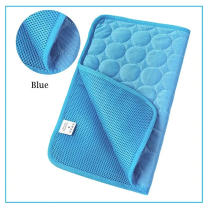 Dog Cooling Mat – Breathable Ice Silk Pet Bed for Summer, Dual-Sided Washable Cooling Blanket