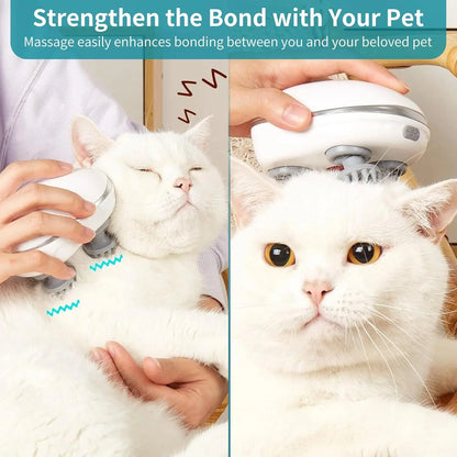 

Portable dog and cat massage device