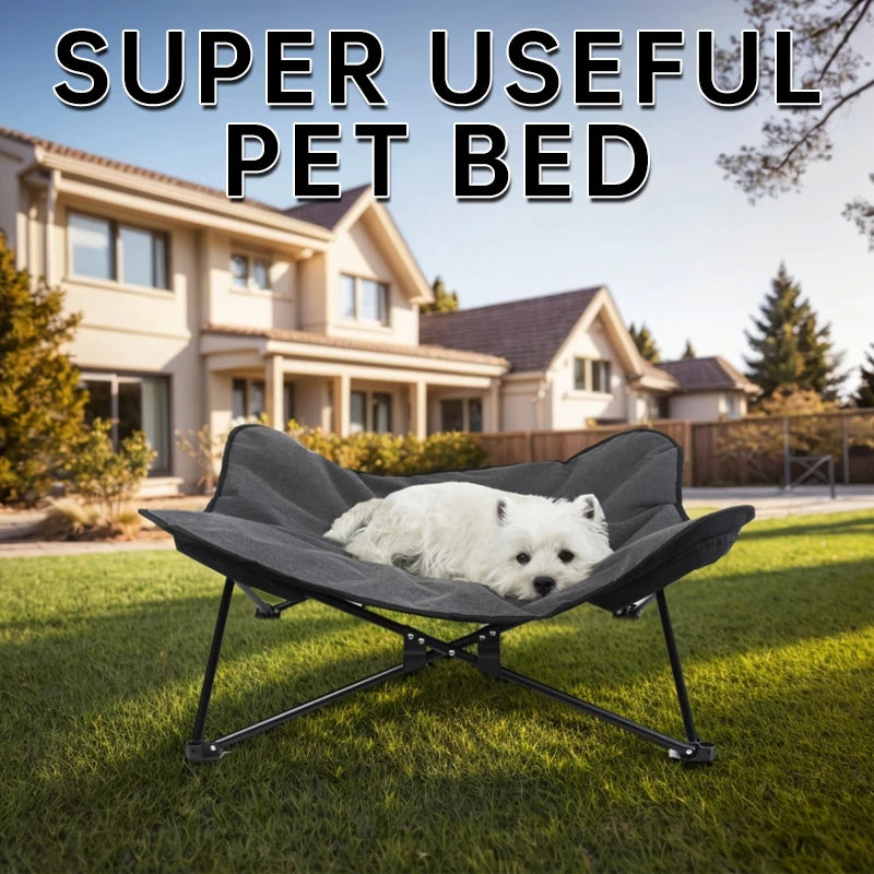 

Durable outdoor pet cot in black color