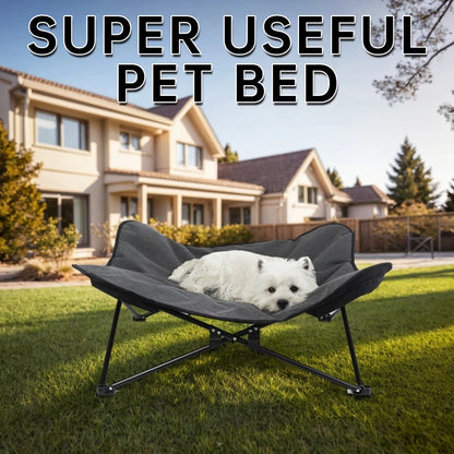

Durable outdoor pet cot in black color