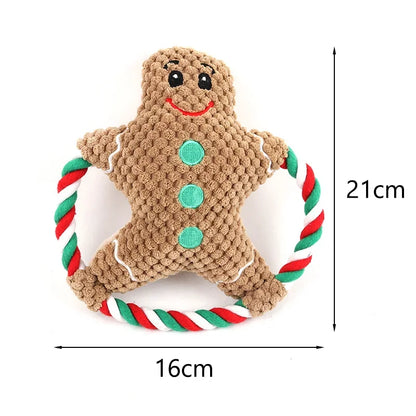 Christmas Squeaky Plush Toy for Dogs & Cats – Soft Holiday Chew Toy for Puppies, Small Dogs & Pets