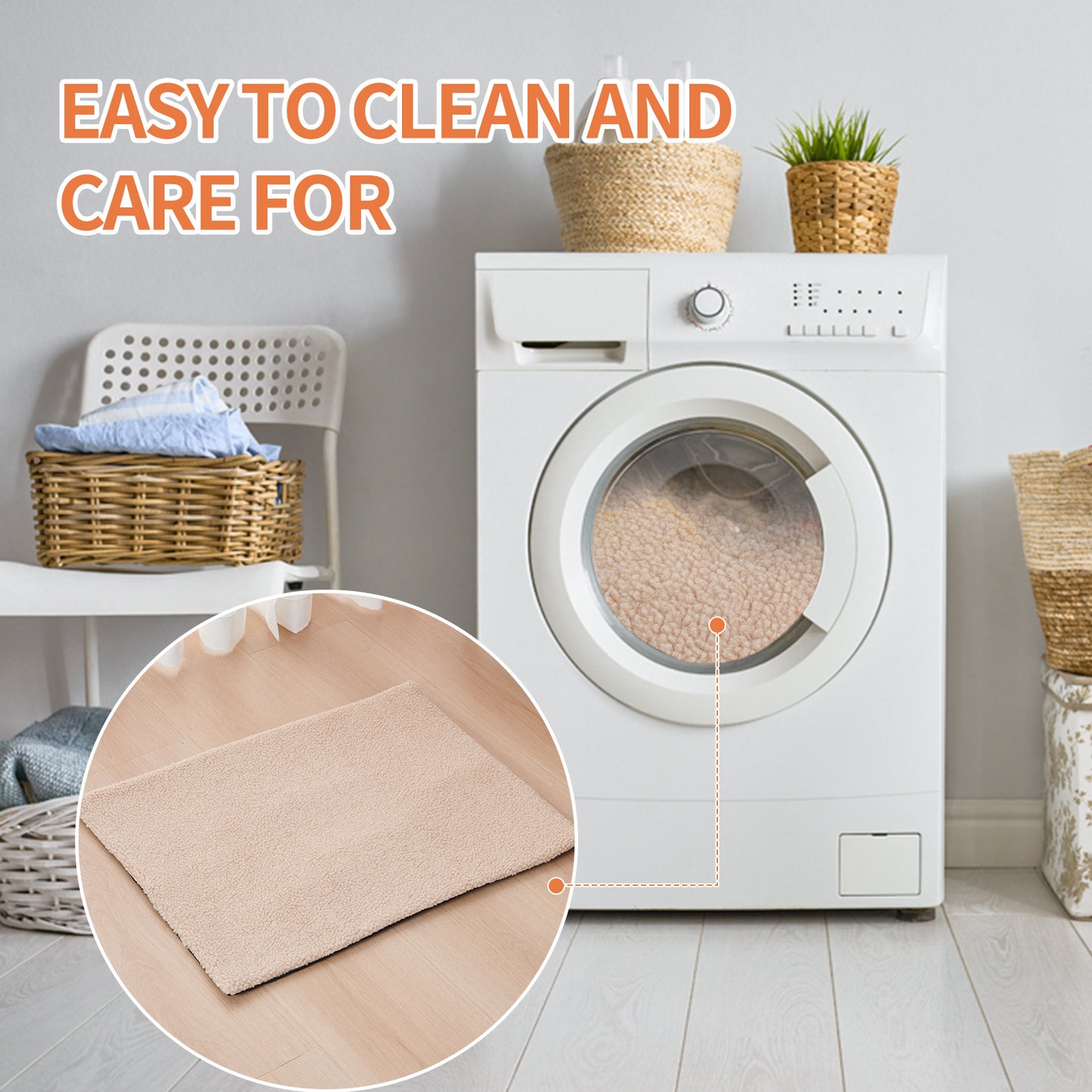 

Fluffy cat blanket with self-heating design