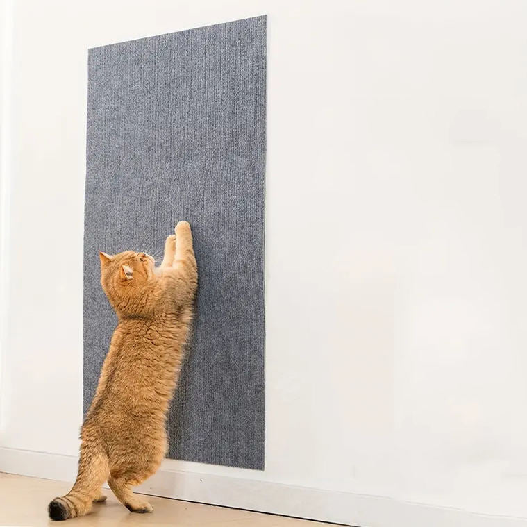 

Grey non-woven cat scratching board on sofa