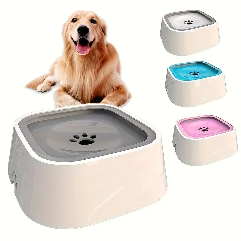 

Pet floating water bowl design with anti-splash plate